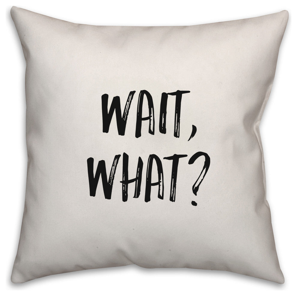 Wait, What?, Throw Pillow, 18"x18"