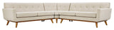 Modway Engage L-Shaped Sectional Sofa, Beige