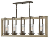 Riverwood Five Light Linear in Warm Bronze