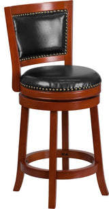 26" Light Cherry Wood Stool