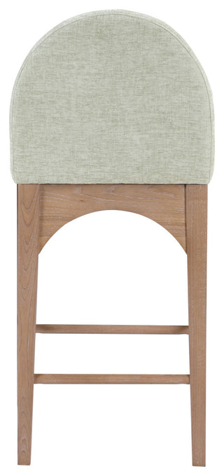 Waldorf Chenille Upholstered Stool, Black, Chenille, Natural Finish, Mint, Chenille Fabric, Natural Finish