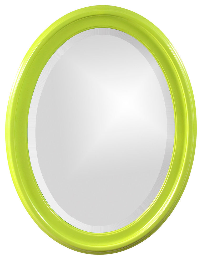 Howard Elliott George Glossy Green Oval Mirror