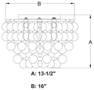 Elsa Capiz Shell 16-In. 3 Light Flush Mount Natural Brass
