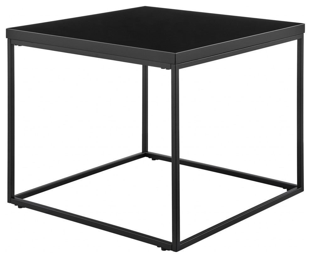 20" Black Square End Table