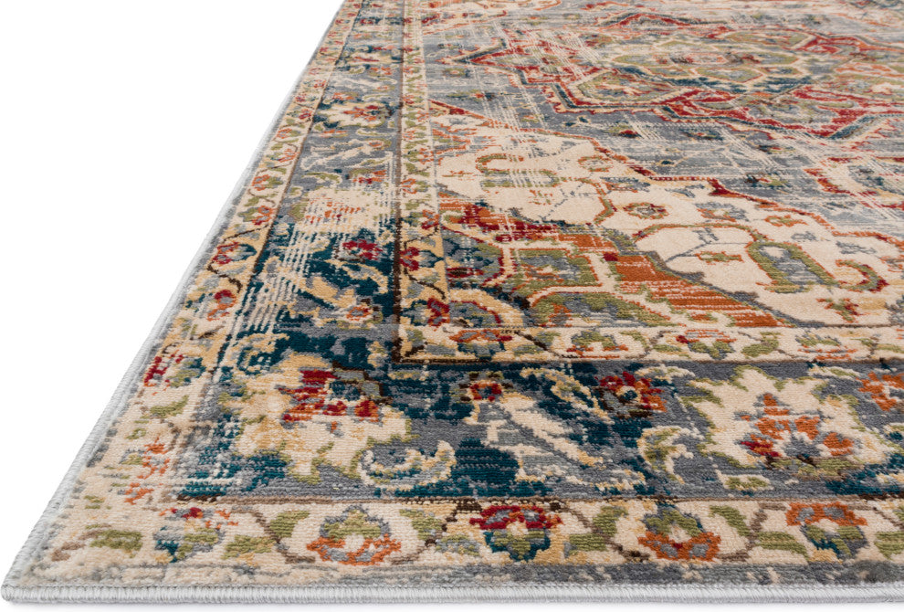 Antique Inspired Isadora Area Rug, Oatmeal/Multi, 4'x6'