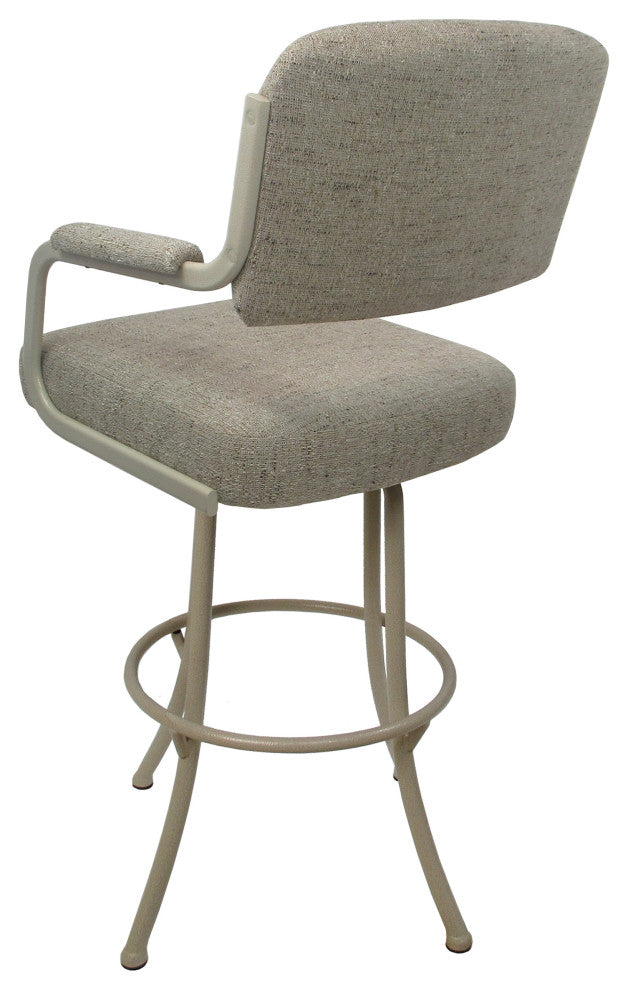 Swivel Counter Metal Bar Stool, Hemsath Driftwood - Beige, 26"