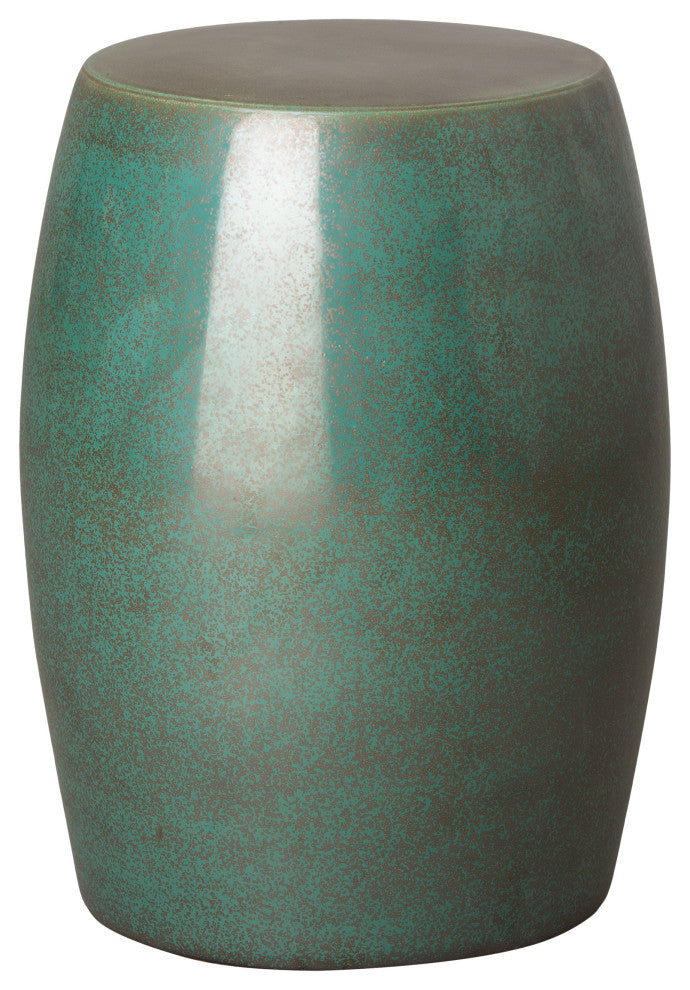 Round Smooth Stool Graphite Green 14x19