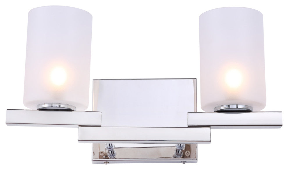Woodbridge Lighting Jewel 2-Light Bath LED, Opal Cylinder Glass