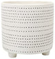 Ceramic Flower & Plant Vase, 7.99"L x 7.99"H x 7.99"W, White