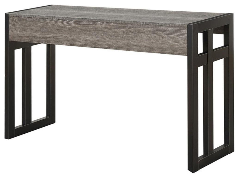 Convenience Concepts Monterey Console Table in Weathered Gray Wood and Metal