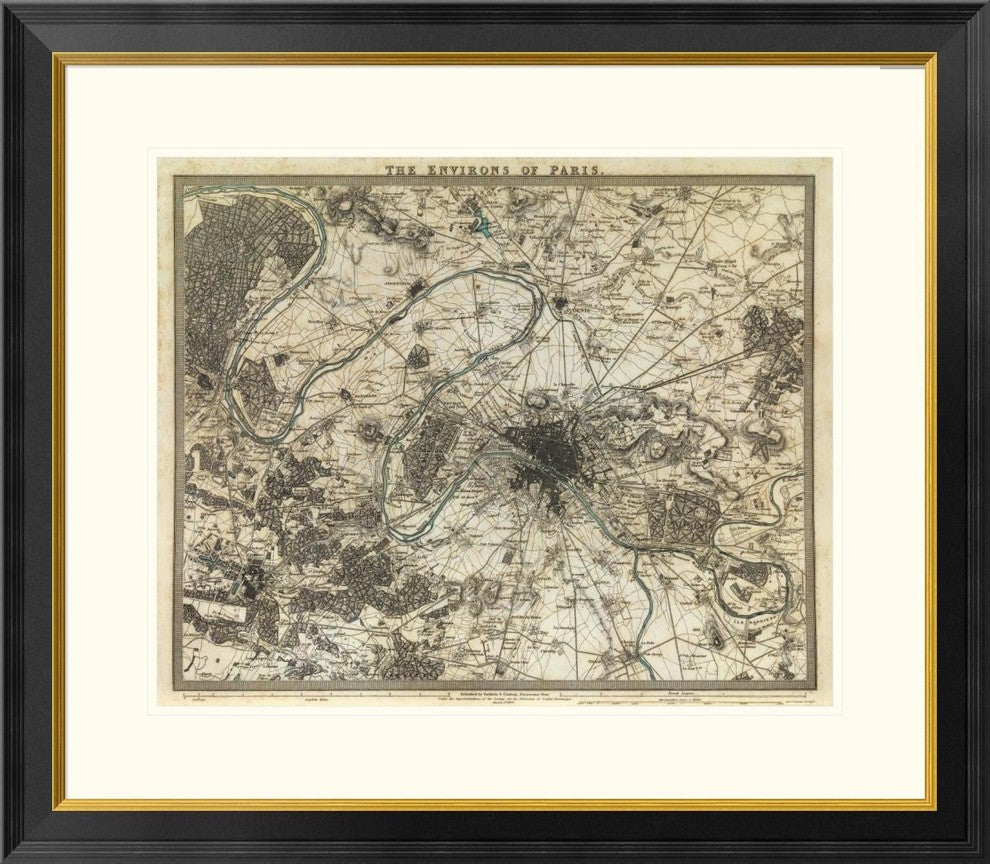 "Paris, France, 1832"  by Society for the Diffusion of Useful Knowledge, 32x28"