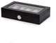 Black Wood Ten Watch Box, Quartz Movement Clock