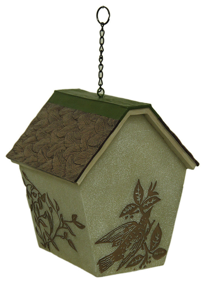 Elegant Rustic LED Hanging Birdhouse Accent Lamp