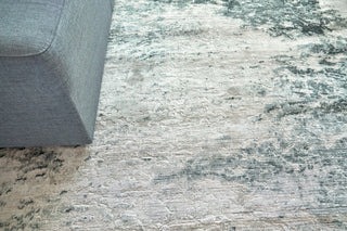 Cassina Hand Loomed Bamboo Silk and Cotton Dark Gray/Gray Area Rug