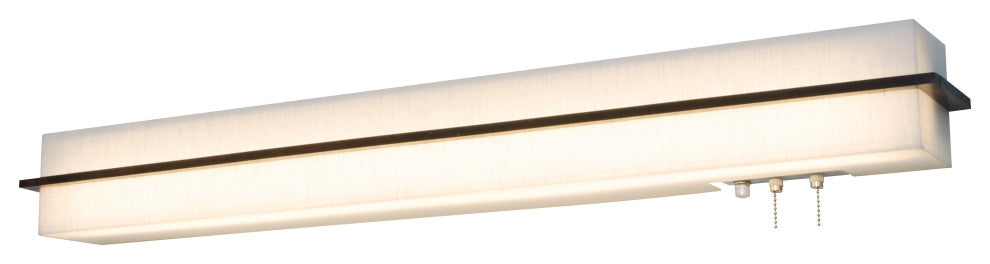 Apex 50" LED Overbed Wall Light, Espresso, Jute Shade