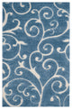 Safavieh Florida Shag Sg455-6011 Rug, Dark Blue/Cream, 6'0" X 9'0"