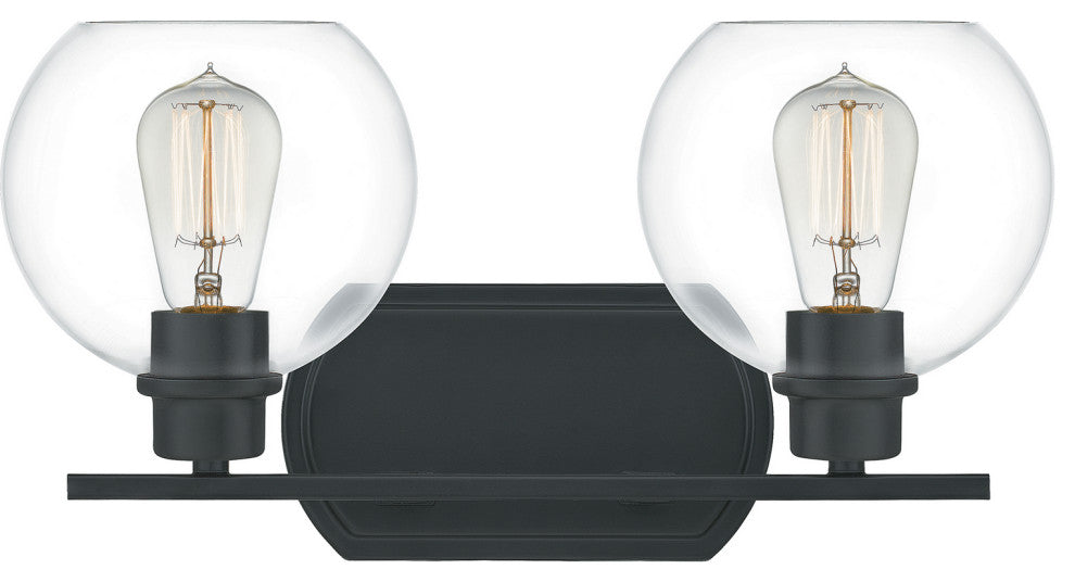 Quoizel PRUC8617MBK Two Light Bath, Matte Black Finish