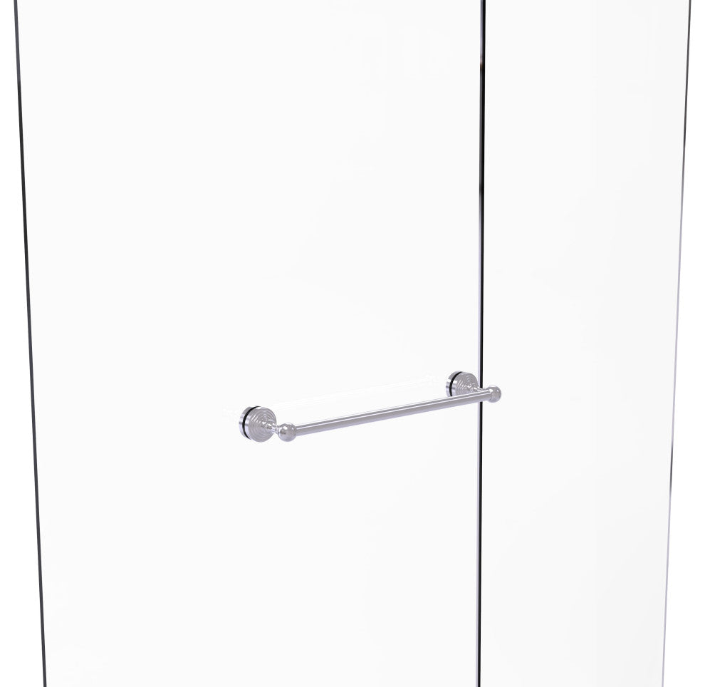 Waverly Place 18" Shower Door Towel Bar, Satin Chrome