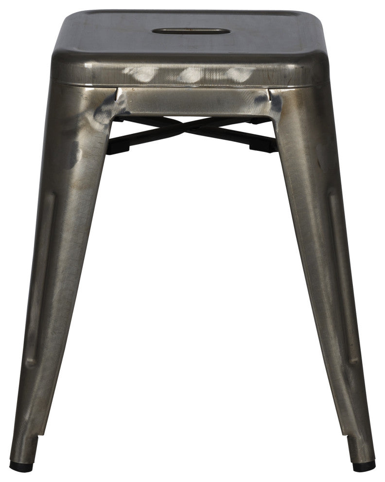 Highland Commercial Grade Stool, Matte Gunmetal, Set of 4