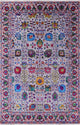 6' 1" X 9' 1" Persian Wool & Silk Hand Knotted Rug - Q13493