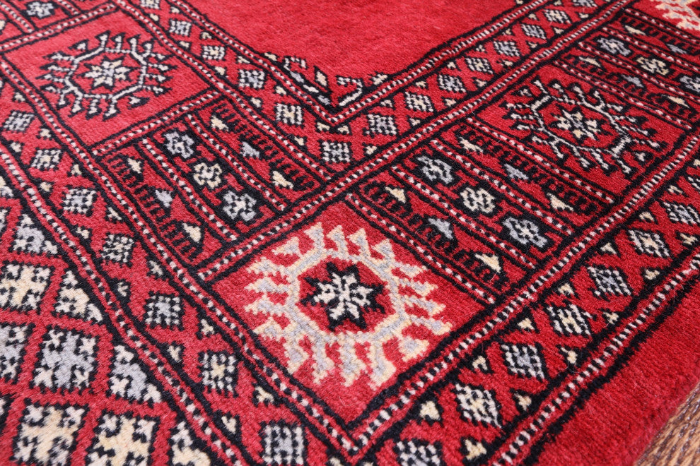Silky Bokhara Hand-Knotted Rug 4' 1" X 6' 2" - Q13797