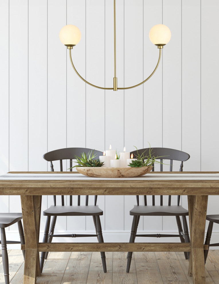 Living District Nyomi 36" Chandelier in Brass