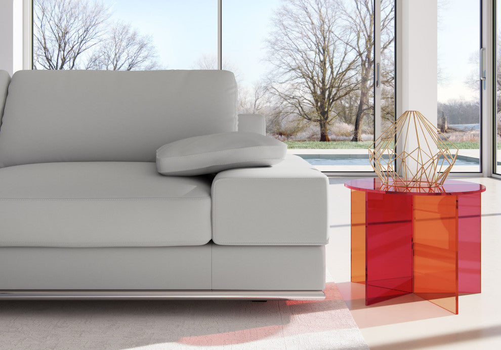 Murray Sofa, Pearl Gray Leather