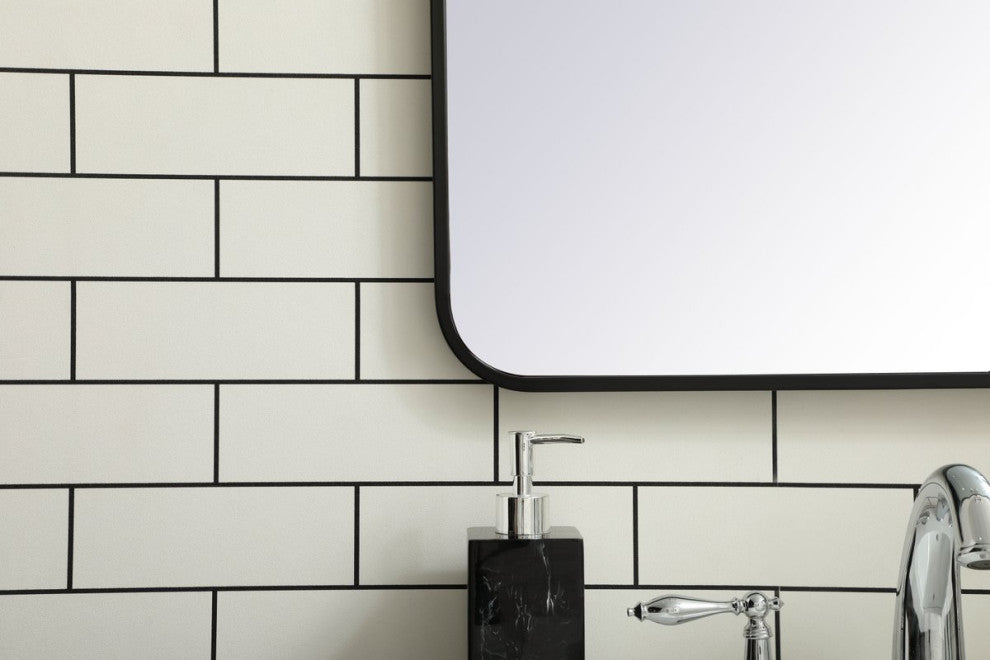 Elegant Decor Evermore Vanity Mirror Black