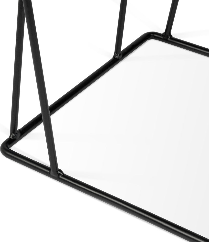 Helix 20"x20" Marble Side Table, Top: Brown