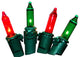 100 Mini String Lights, Set of 2, Red and Green