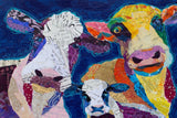 "Trois Vache" Painting Print on Wrapped Canvas, 36x24