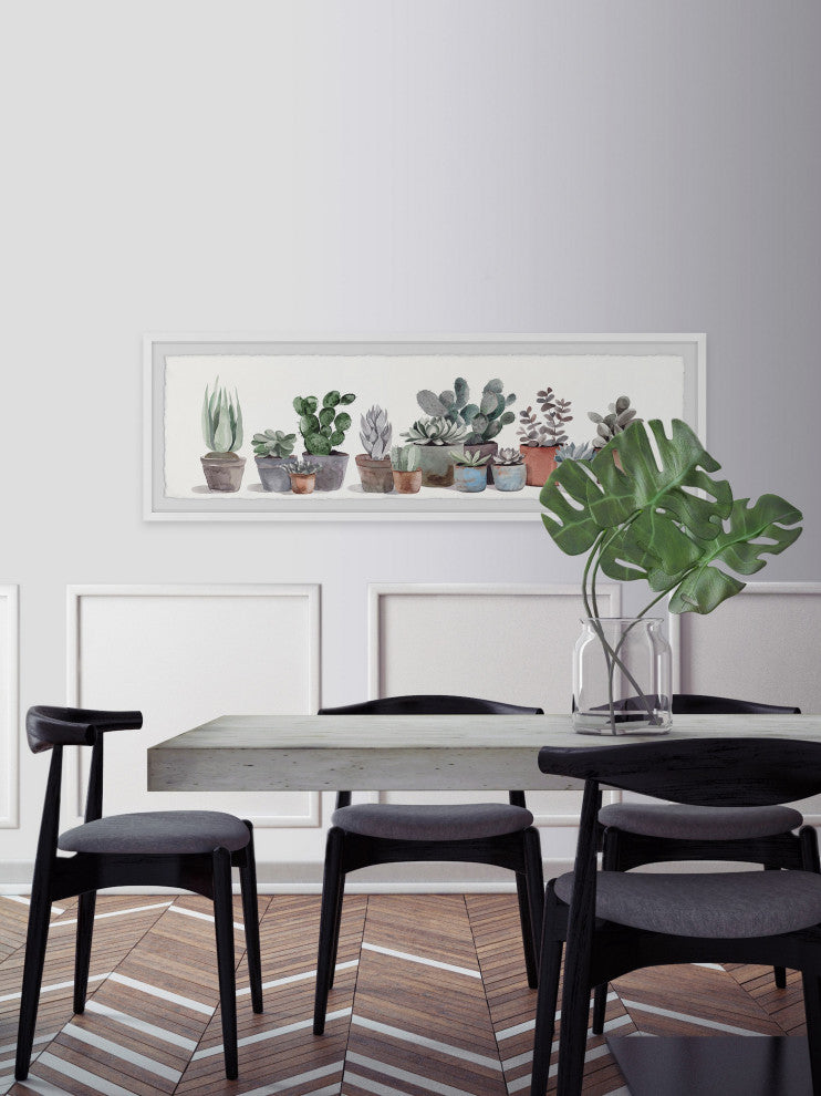 "Bunch of Succulents" Framed Painting Print