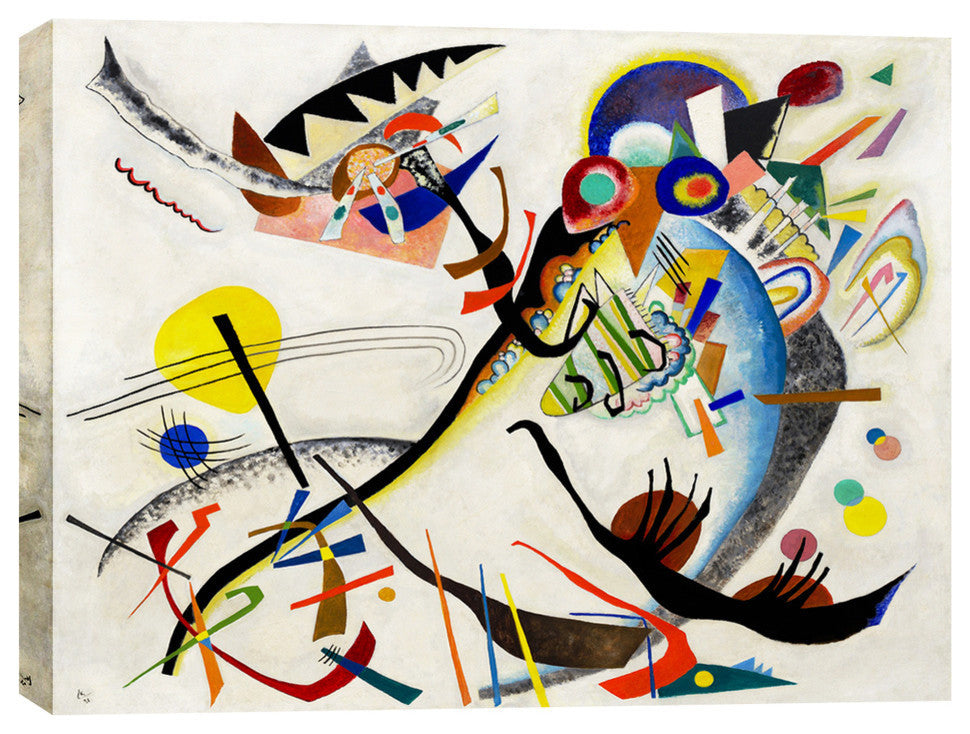 Epic Graffiti "Blue Segment" by Wassily Kandinsky Giclee Canvas Art, 18"x24"
