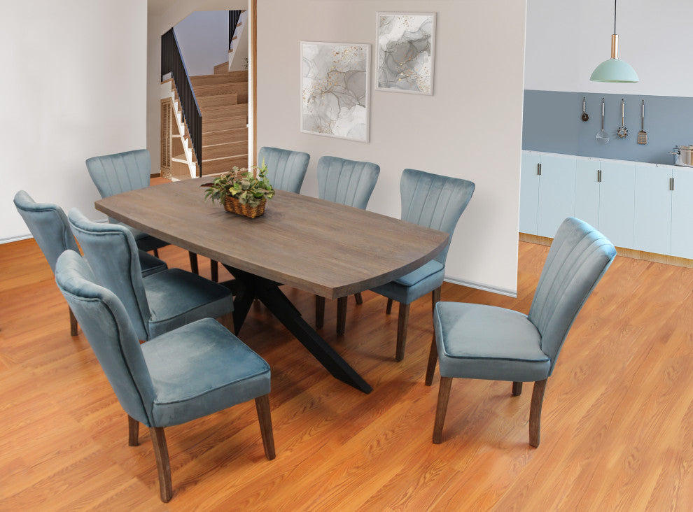Redondo Dining Table With Mango Wood Top and Iron Legs