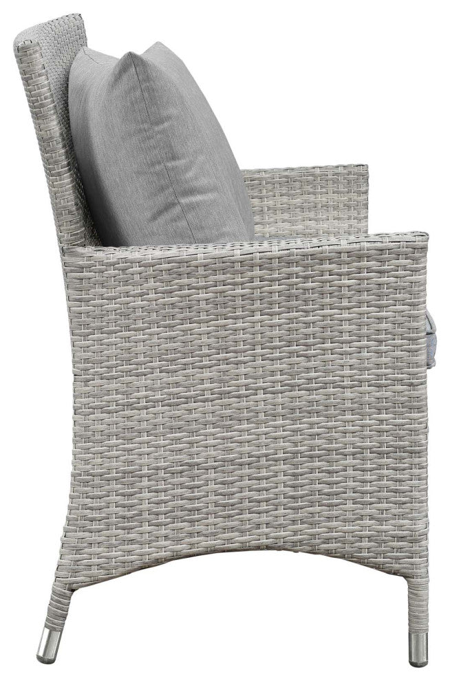 Bridge 4 Piece Outdoor Patio Patio Conversation Set with Pillow Set