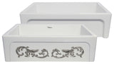 Whitehaus WHSIV3333OR-PLATINUM 33" Reversible Fireclay Kitchen Sink