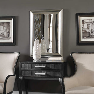 Uttermost 12005 B 27" W x 37" H Rectangular Framed Bathroom - Silver Leaf