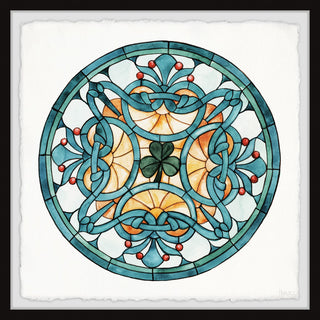 "Center Clover Leaf" Framed Painting Print, 24"x24"