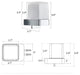 Nicole Square Wall Frosted Glass Soap Dispenser, Matte Black
