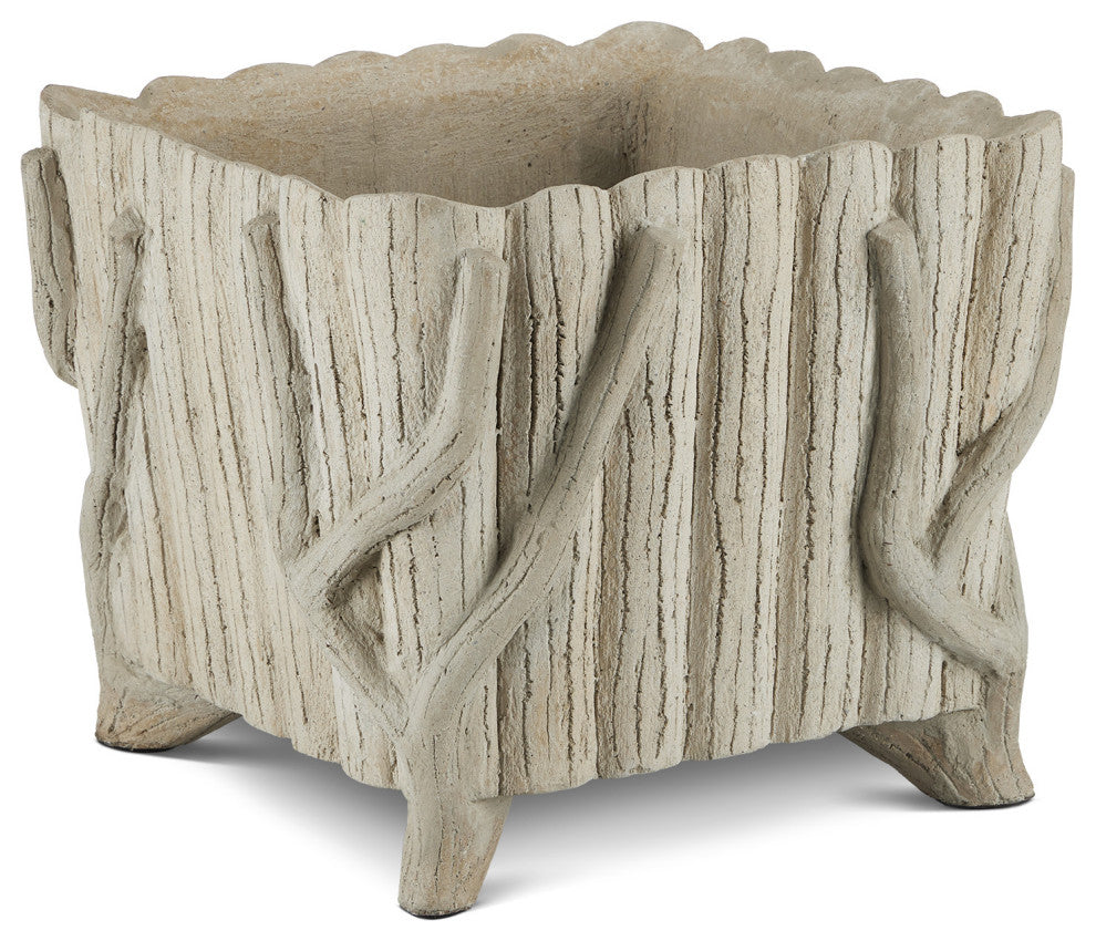 Square Faux Bois Planter