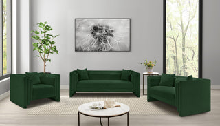 Everett Upholstered Sofa, Green, Chenille Fabric