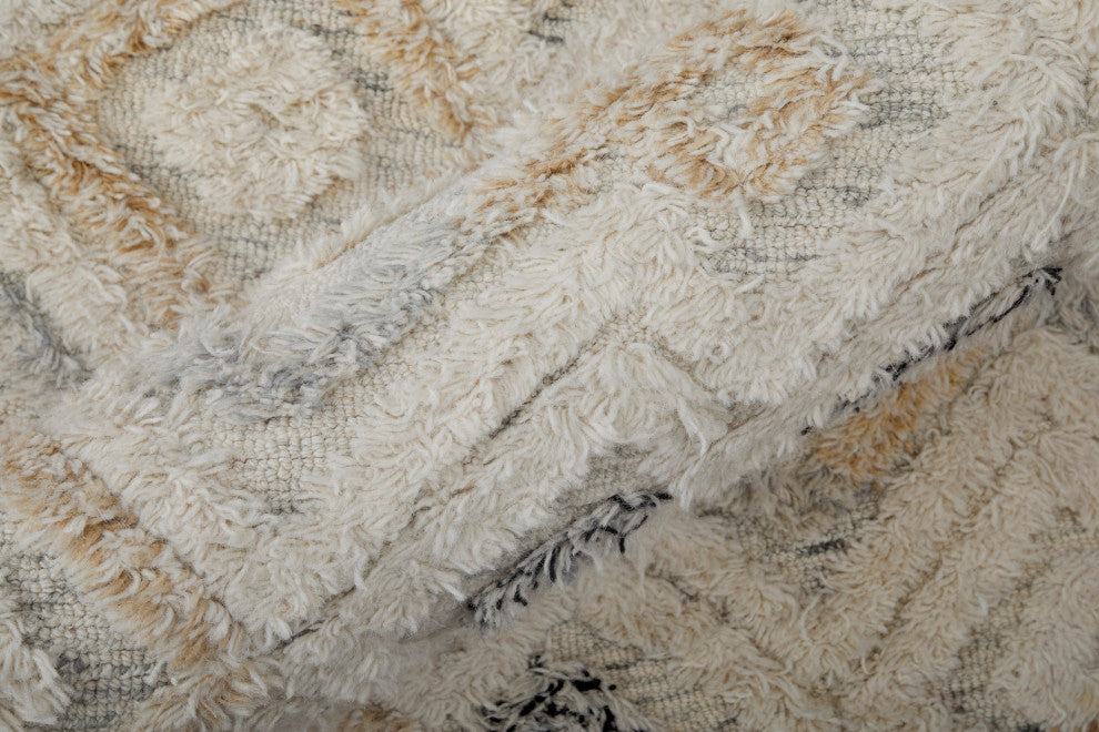 Weave & Wander Elika Transitional Moroccan, Ivory/Gray/Black, 5'x8'