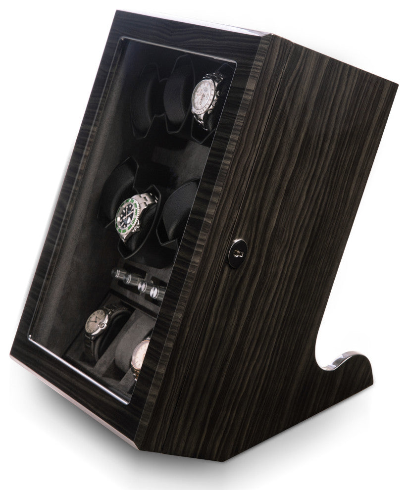 Ash Wood High Lacquer Eight Watch Winder and 4 Watch Storage Case