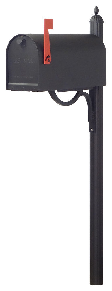Titan Aluminum Curbside Mailbox and Richland Mailbox Post