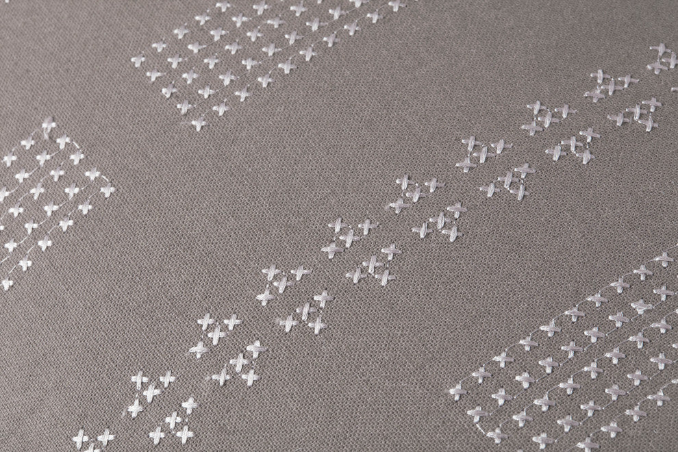 Jean Stoffer x Loloi William Grey 13'' x 21'' Cover, Poly Pillow