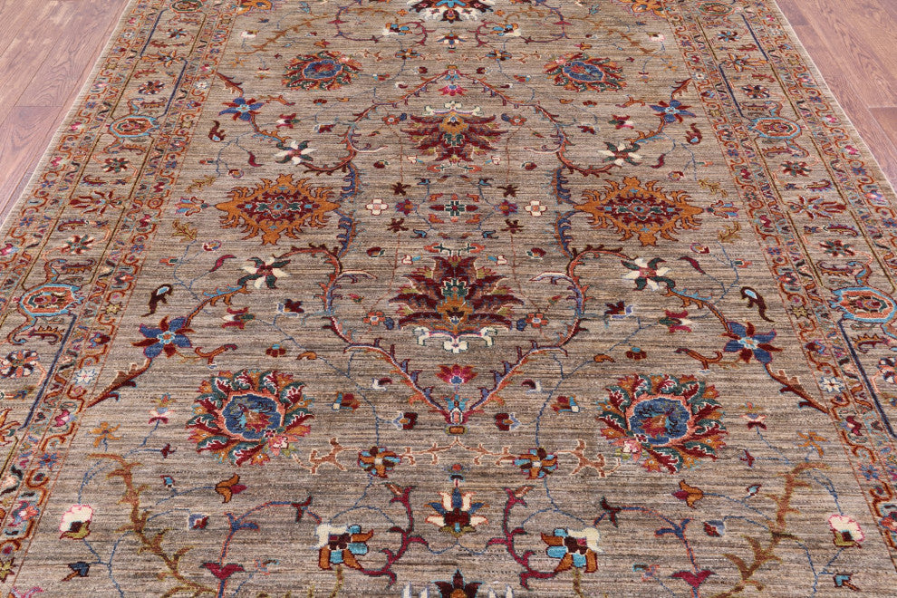 Persian Tabriz Handmade Wool Rug 6' 9" X 9' 6" Q7606