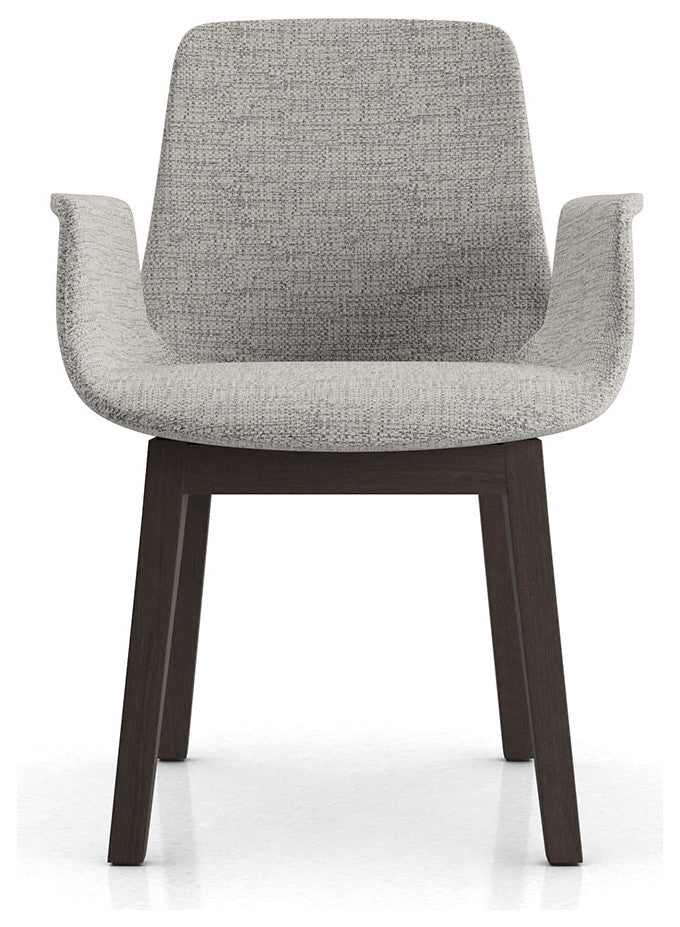 Mercer Dining Arm Chair, Gibraltar Fabric and Seared Ash