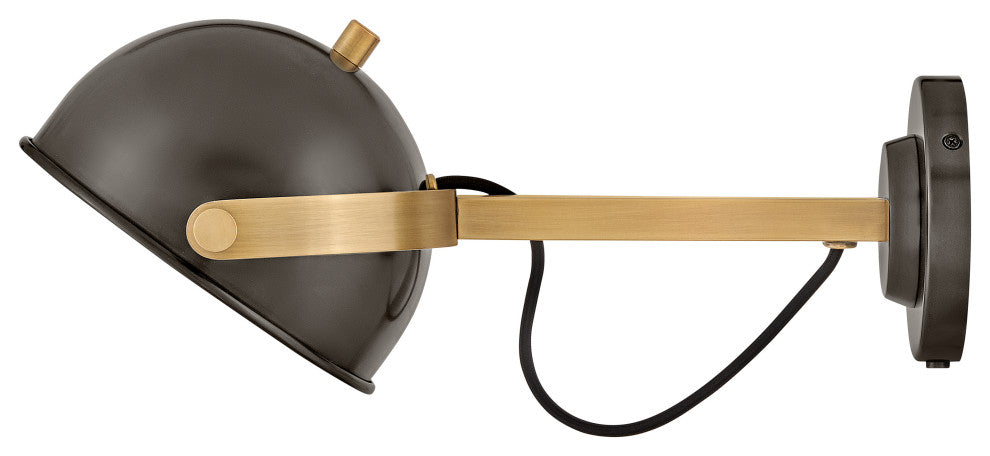 Hinkley Spence Medium Adjustable Single Light Sconce, Black Oxide