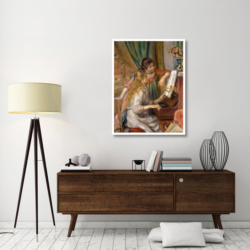 "Two Young Girls at the Piano" Print by Pierre-Auguste Renoir, 35"x46"