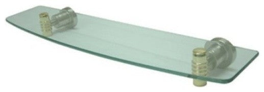 Glass Shelf, Satin Nickel/Polished Brass